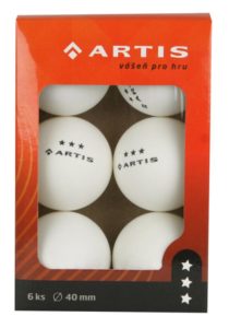 Artis 3* – 6 Ks míčky na stolní tenis