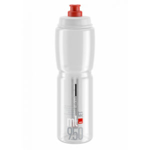 ELITE-Fľaša JET transparentná červené logo 950 ml Bílá