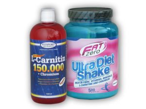 Fitsport L-Carnitin 150000+Chrom.1l+Ultra Diet Shake 500g