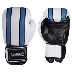 LiveUp Boxing gloves zápasové boxovací rukavice bílá-modrá