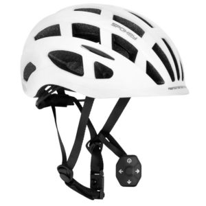 Spokey POINTER PRO Cyklistická přilba pro dospělé s LED blikačkou a blinkry