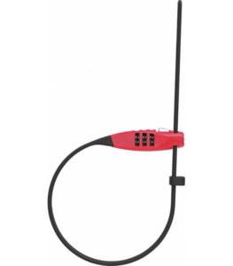 Abus Speciální uzamykatelné stahovací lanko s ocelovým jádrem Combiflex (délka kabelu 45cm,červená),