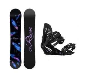 Raven Mia Black dámský snowboard + Gravity G2 Lady black vázání