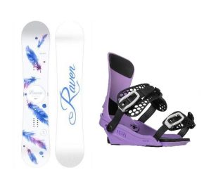 Raven Mia White dámský snowboard + Gravity Fenix levander vázání