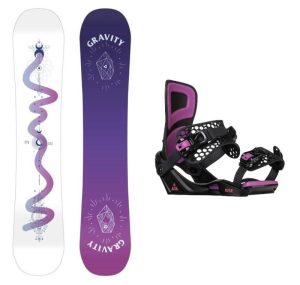 Gravity Sirene White 23/24 dámský snowboard + Gravity Rise black/purple vázání + sleva 400,- na příslušenství