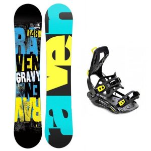 Raven Gravy junior snowboard + Raven FT360 black/lime snowboardové vázání