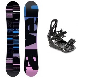 Raven Supreme black dámský snowboard + Raven S230 Black vázání