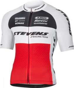 Stevens Aero Team Bílo/červeno/černý Krátký Rukáv dres