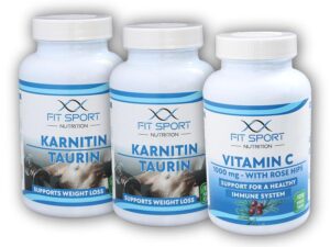 FitSport Nutrition 2x Karnitin Taurin 120cp + Vit C 120 cps