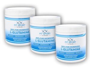 FitSport Nutrition 3x 100% Pure Micronized L-Glutamine 330g
