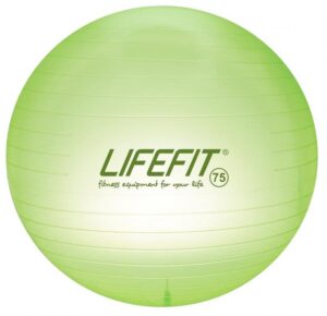 Lifefit Gymnastický míč TRANSPARENT 75 cm, sv. zelený
