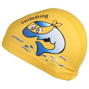 Merco Dolphin dětská plavecká čepice žlutá