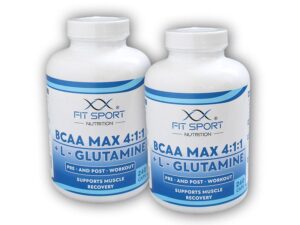 FitSport Nutrition 2x BCAA MAX 4:1:1 + L-Glutamine 240 caps