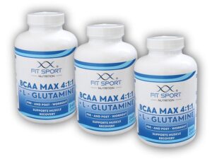 FitSport Nutrition 3x BCAA MAX 4:1:1 + L-Glutamine 240caps